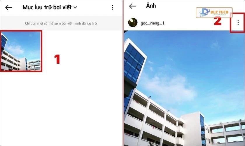 Chọn bài viết và bạn nhấn vào nút ba chấm