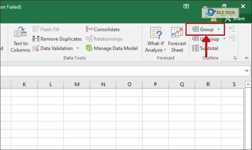Chọn group để ẩn cột