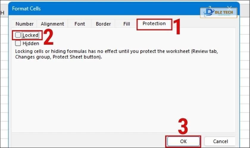 Cách để ẩn, khóa cột trong excel