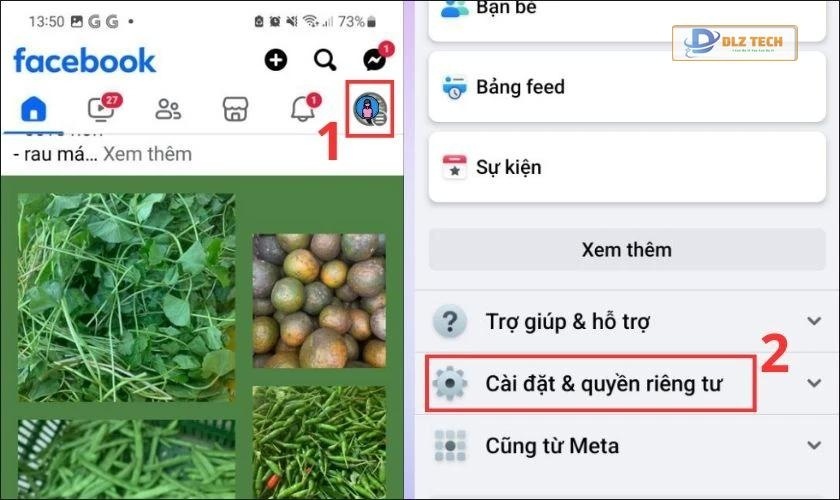 Mở ứng dụng Facebook