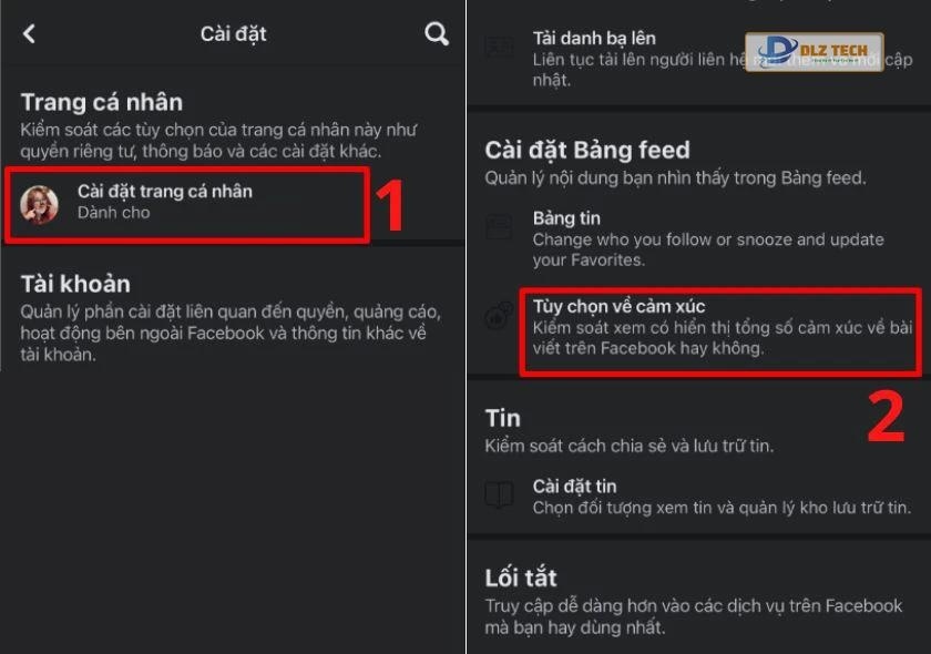 Cách ẩn lượt thích trên Facebook điện thoại