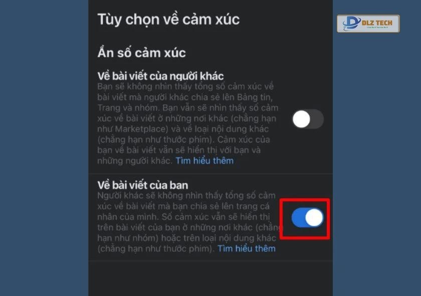 Bật ẩn số like trang Facebook điện thoại