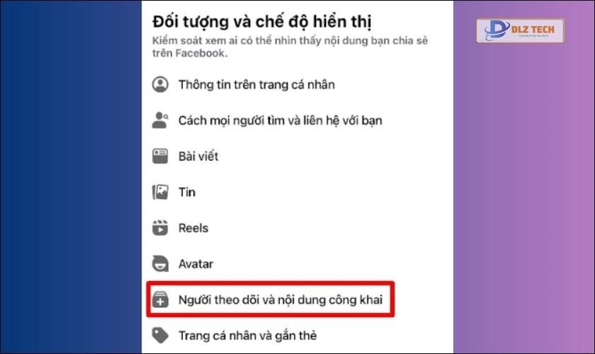 Tìm đến mục Đối tượng và chế độ hiển thị