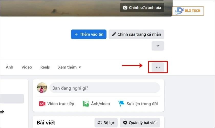 Nhấn chọn biểu tượng 3 chấm