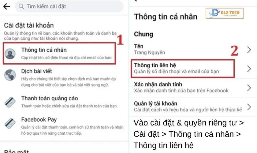 Cách ẩn số điện thoại trên fb bằng điện thoại