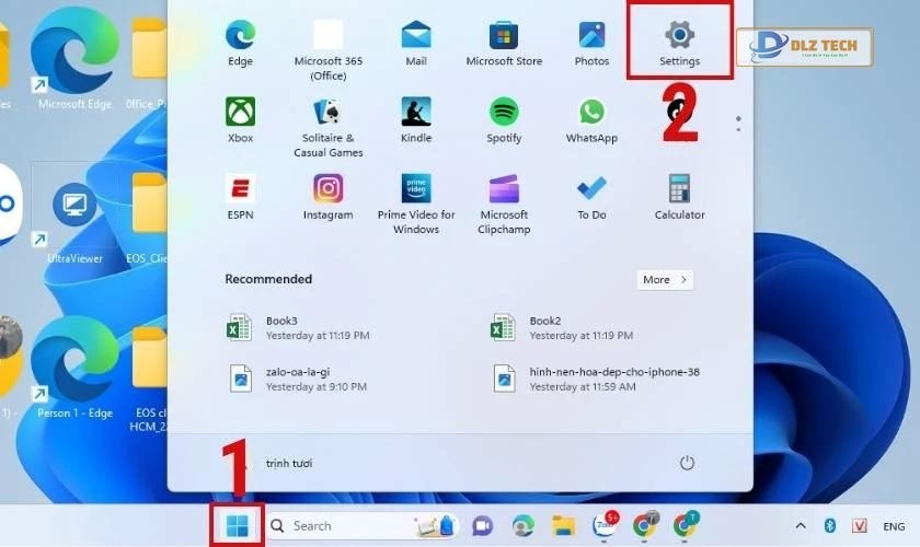 Ẩn ứng dụng trên máy tính win 10,11 tại mục Settings