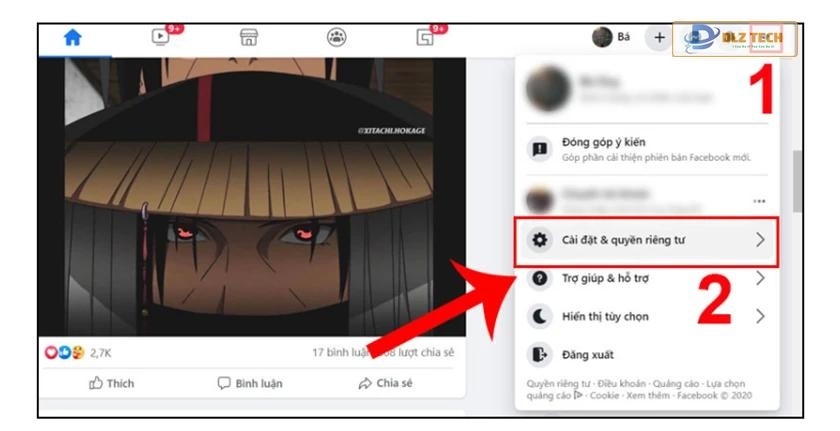 Bật tính năng bảo mật 2 lớp