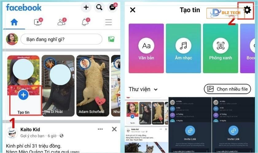 cách bật, mở bình luận trên story facebook