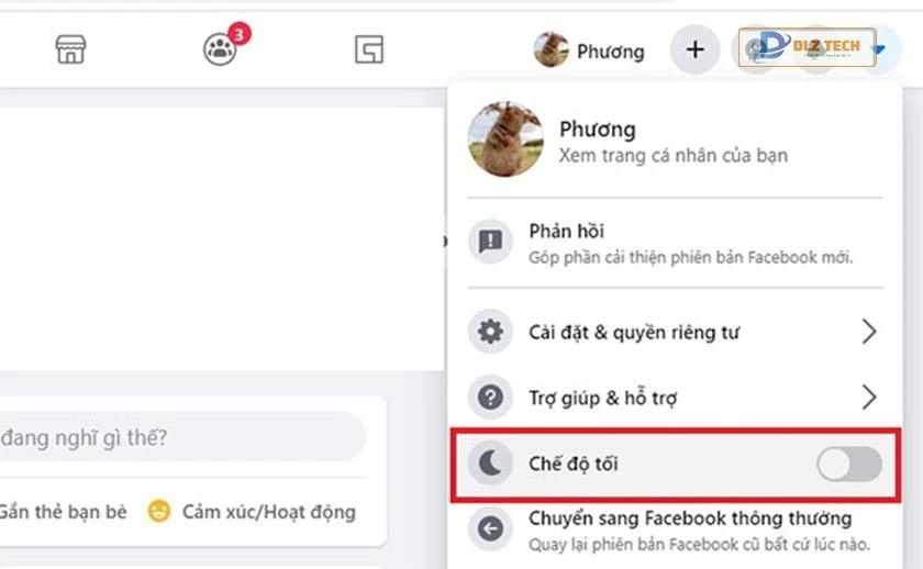 Cài đặt ở tài khoản