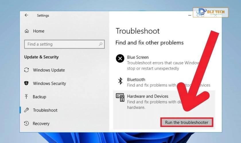 Chạy Troubleshooter để kiểm tra chuột cảm ứng laptop có lỗi không