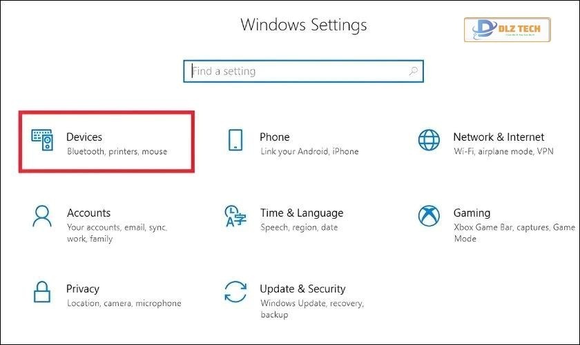 Dùng Bluetooth & Devices để bật chuột cảm ứng trên laptop