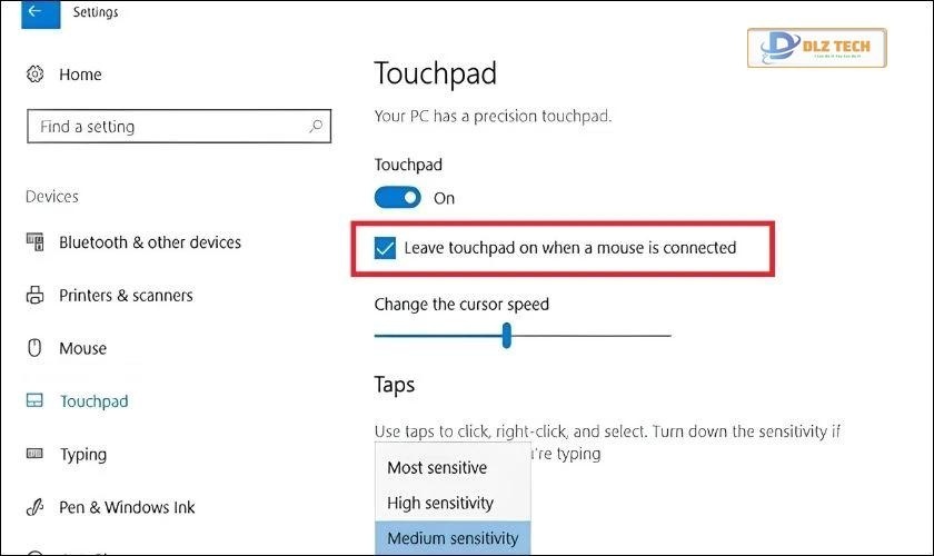 Cách chỉnh Touchpad vẫn hoạt động khi kết nối chuột ngoài cho laptop