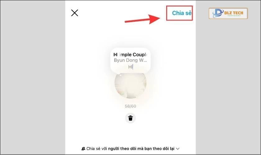 Chia sẻ ghi chú với đối tượng đã lựa chọn