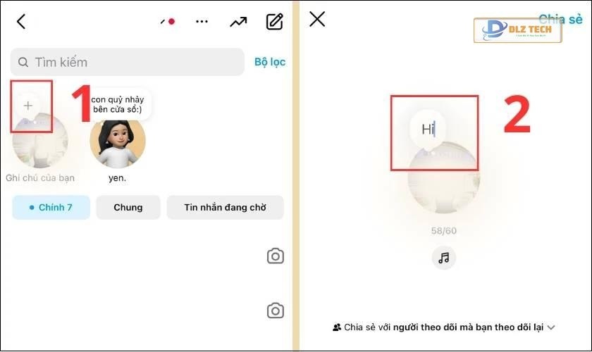 Nhấn vào dấu cộng và nhập nội dung ghi chú