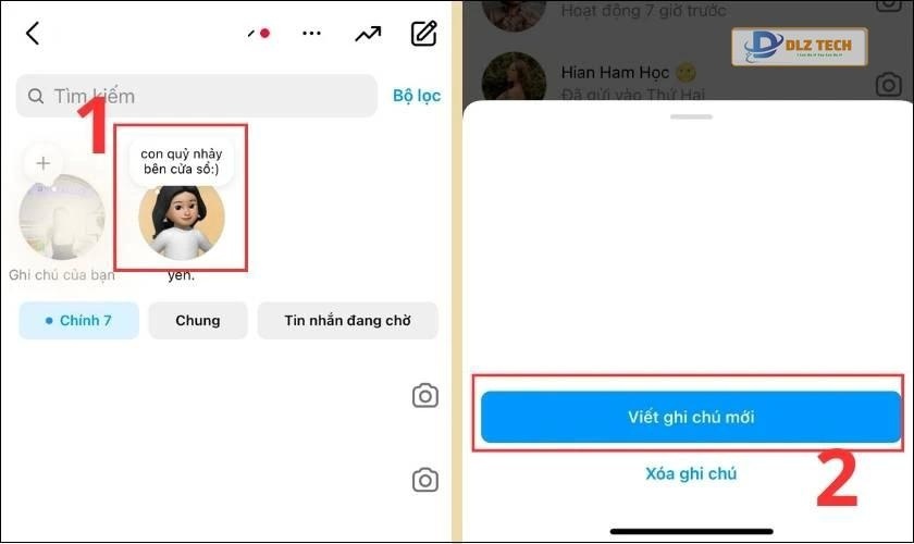 Chỉnh sửa ghi chú trên Instagram