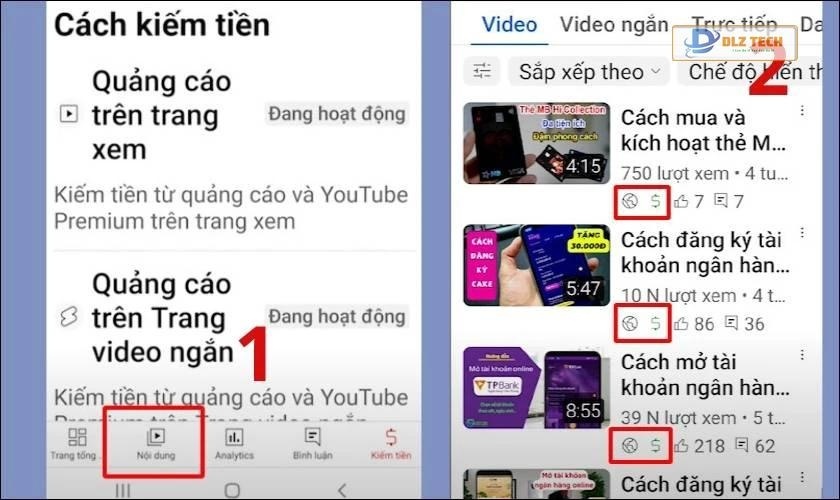 cách bật kiếm tiền từ youtube trên điện thoại 
