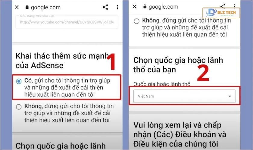 thiết lập tài khoản 