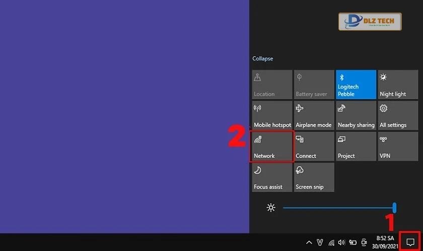 Kết nối WiFi cho máy tính thông qua Action Center
