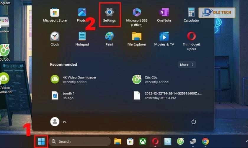Các bước thực hiện cách bật WiFi cho laptop bằng Settings