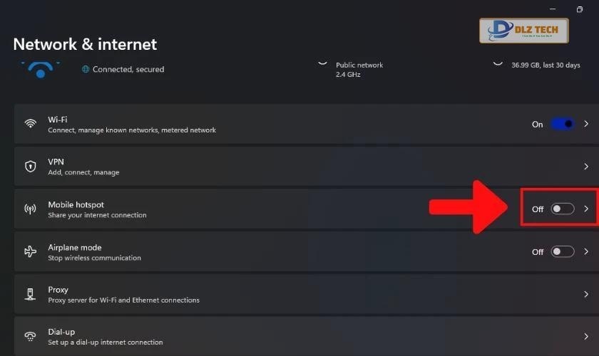 Thực hiện cách tắt chế độ máy bay