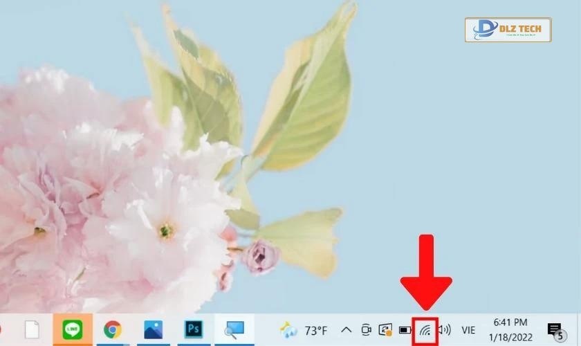 Cách bật WiFi trên laptop Win 10, Win 11 bằng thanh Taskbar