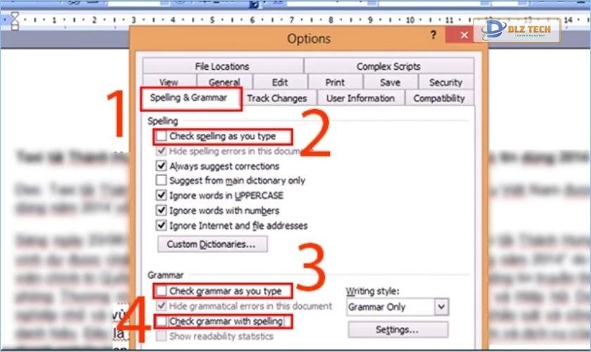 nhấn OK để hoàn tất thiết lập