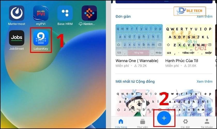 Mở ứng dụng Laban Key