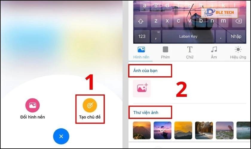Chọn ảnh từ bạn hoặc thư viện