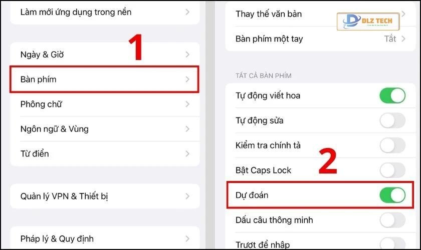 Bật gợi ý từ khi gõ văn bản