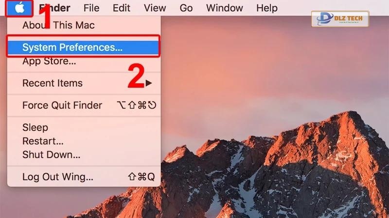 Chọn System Preferences