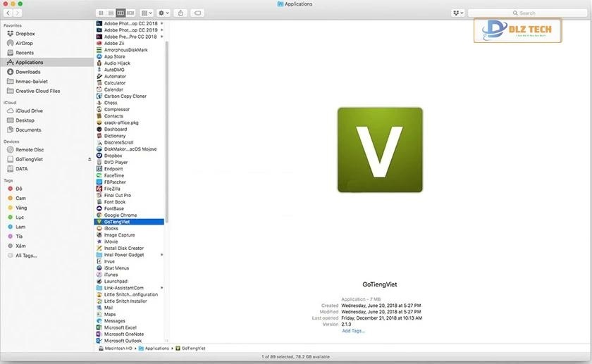 Gõ tiếng việt macbook bằng GoTiengViet