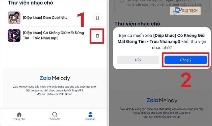 cách xoá nhạc chờ zalo trên điện thoại