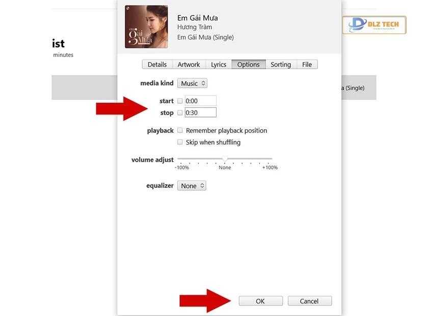 Điền thông số vào mục Stop, nên chọn dưới 40 → Sau đó nhấn OK.
