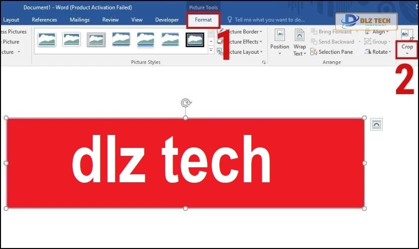 cách cắt ảnh theo tỷ lệ trong word