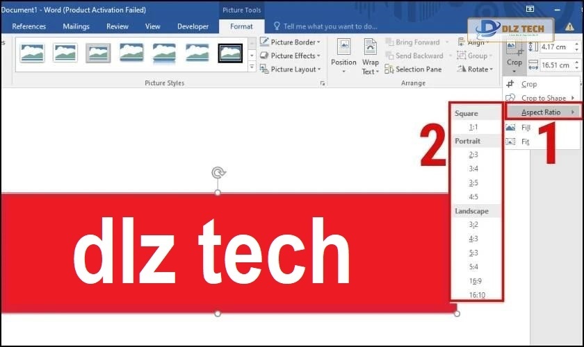 hướng dẫn cắt ảnh theo tỷ lệ trong word