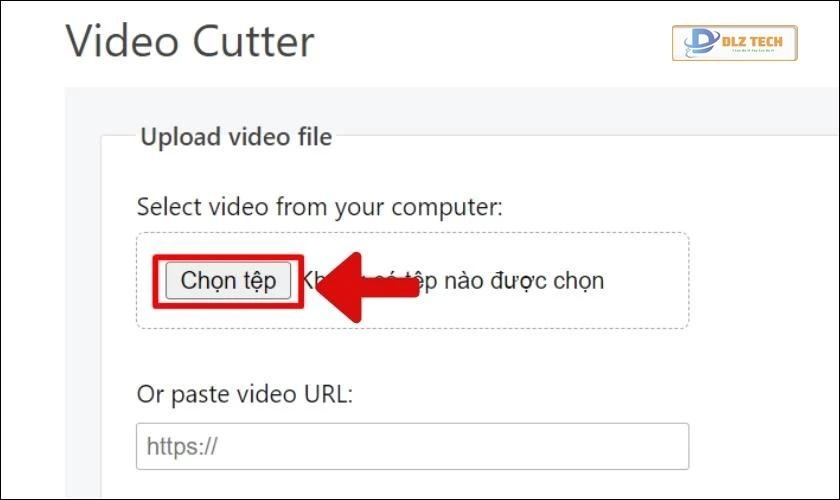Chọn để upload video muốn chỉnh sửa