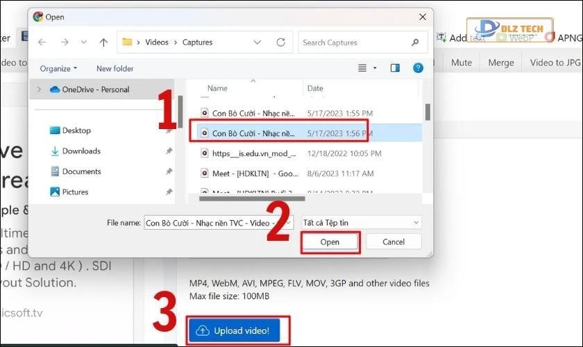 Tải video lên trang web