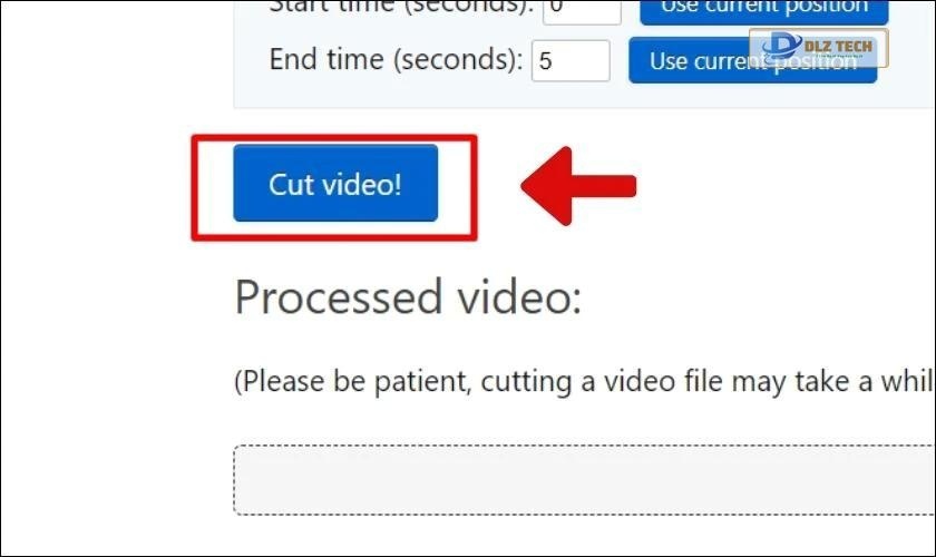 Nhấn Cut video để tiến hành chỉnh sửa