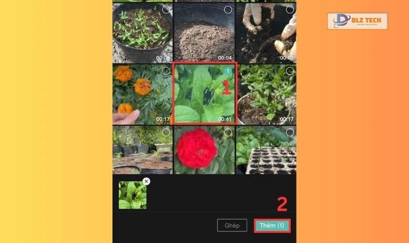 Chọn video YouTube và nhấn vào Thêm