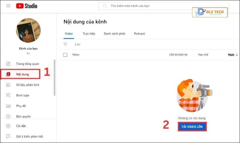 Bấm vào Nội dung để xem video