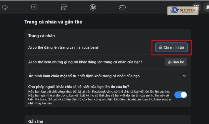 Ai có thể đăng lên trang cá nhân của bạn?