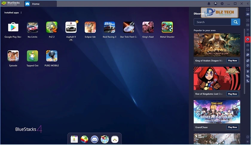 Phần mềm giả lập Android BlueStacks
