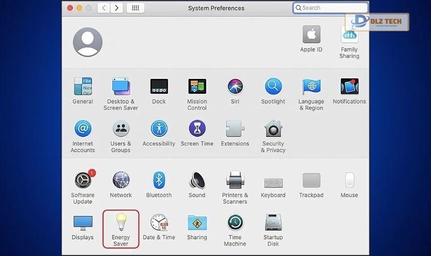 Chọn mục Energy Saver