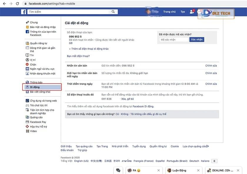 Cách đăng nhập Facebook bằng số điện thoại