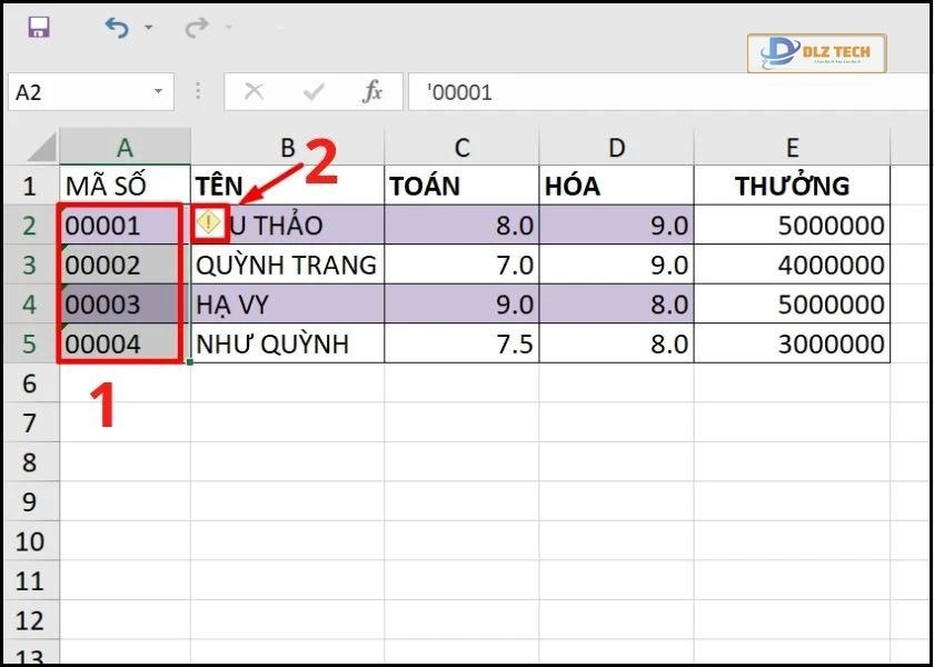 bỏ số 0 đầu số