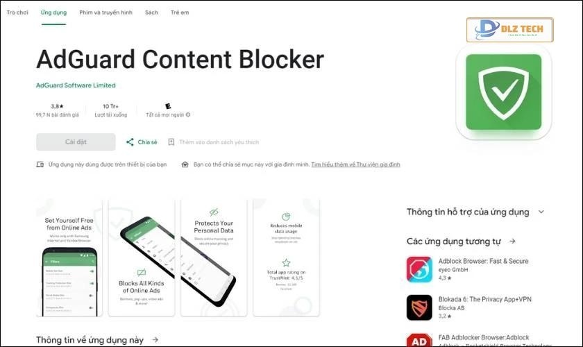 AdGuard- App chặn quảng cáo YouTube