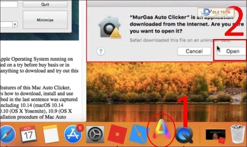 Khởi chạy phần mềm auto Click không chiếm chuột 