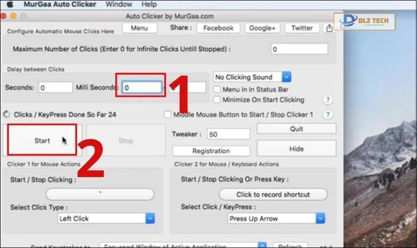 Tùy chỉnh auto click 