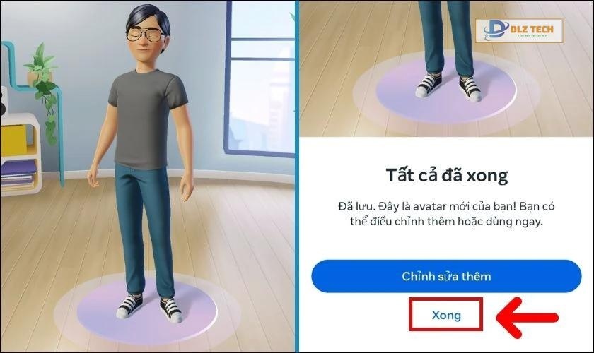 Nhấn vào Xong để hoàn tất thao tác