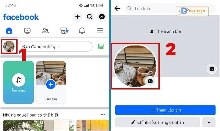Cách chỉnh avatar Facebook về mặc định trên điện thoại